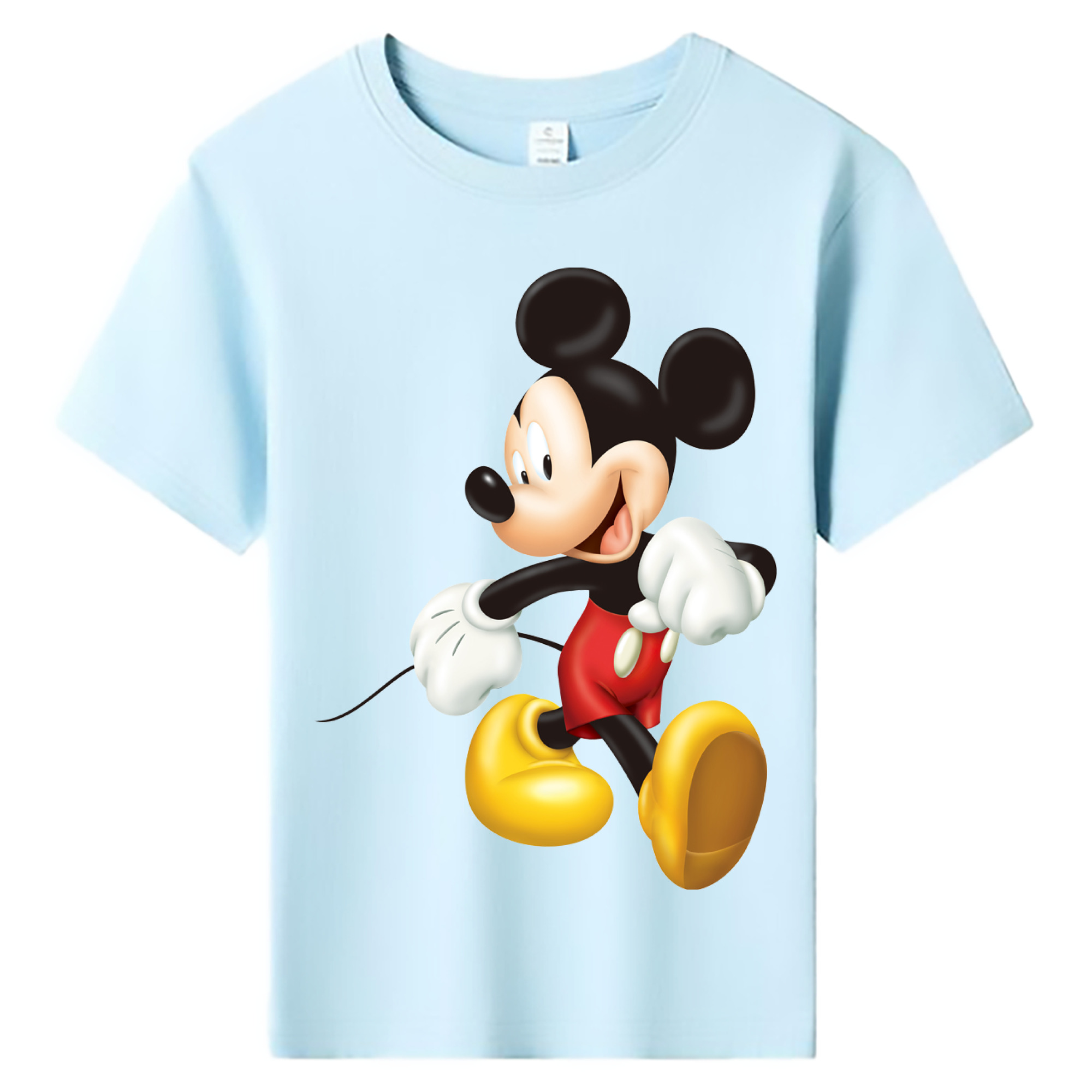 ミッキーマウス Mickey Mouse 綿100％キッズTシャツ（フロントプリント）